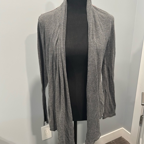 Sweaters - Gray Detailed Cardigan - Open back